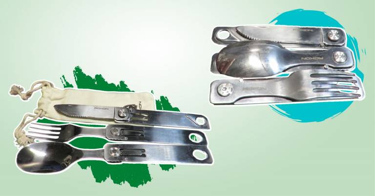 thumbnail image 2 of 2-in-1 Magnetic Camping Utensil Set - Detachable Fork & Knife For Outdoor Travel 2 of 12